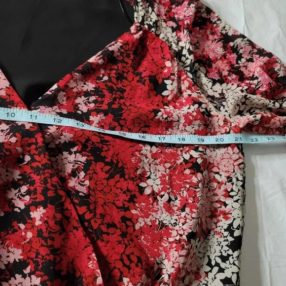 June & Hudson Red print cropped blouse Top Size XL - Picture 5 of 9